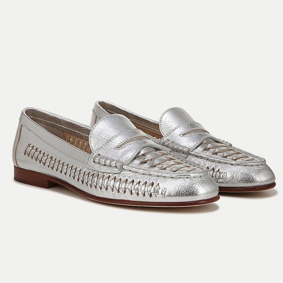 Veronica Beard Penny Woven Metallic Leather Loafer new Size: 6 - Picture 1 of 8